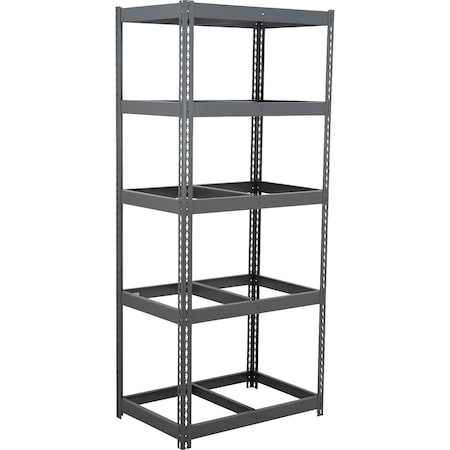 Global Industrial 5 Shelf, Heavy Duty Boltless Shelving, Starter, 42"W x 30"D x 60"H, No Deck B3163880