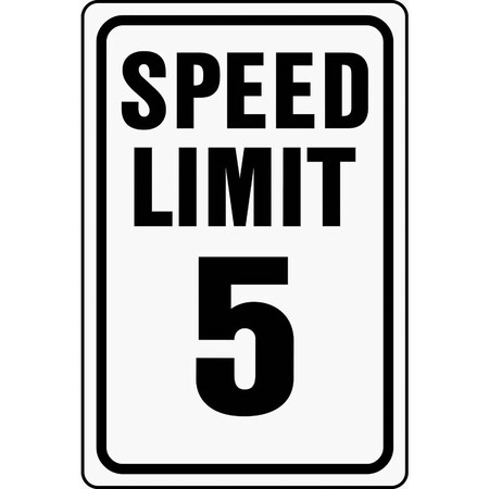 Hy-Ko Heavy-Duty Aluminum Sign Speed Limit 5 HW-23