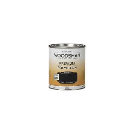 True Value Woodsman Stain & Polyurethane In One, Oil-Base Satin, Classic Black, Qt. SPS9-QT