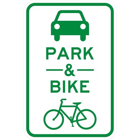 Lyle Park & Bike (W/Graphic), 12x18, Diamond Grade, White G-2618-DG_12x18
