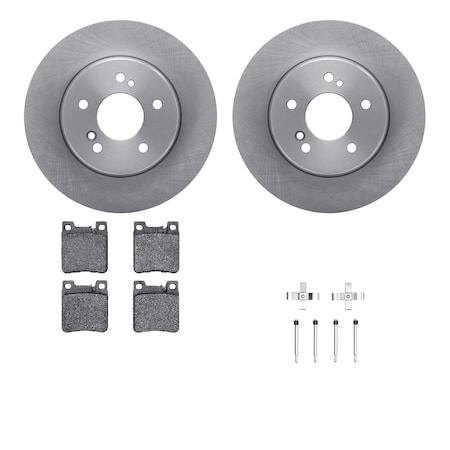 Dynamic Friction Co DFC Rotors with EURO 5000 Ceramic Brake Pads includes Hardware 6612-63221