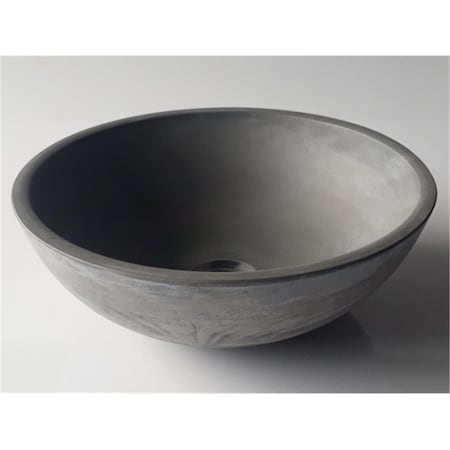 Eden Bath EB-N003DG 14 in. Small Concrete Round Vessel Sink - Dark Gray EB_N003DG