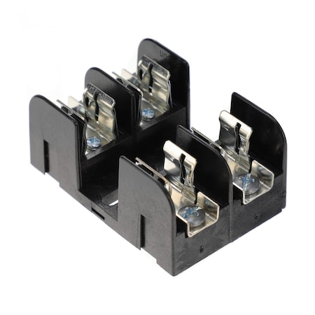 Mersen Fuse Block 250VAC 250VDC Class H/K 30A 2-Pole Screw with Reinforced Clip, 5PK 20317