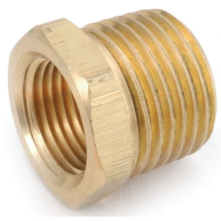 Anderson Metals Hex Pipe Bushing, 3/8-18 x 1/8-27 in, MNPT x FNPT, 1000 psi Pressure 756110-0602