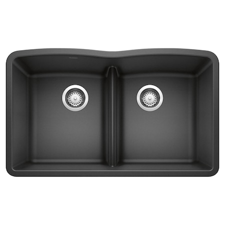 Blanco Diamond Equal Double Low Divide, Anthracite 442075