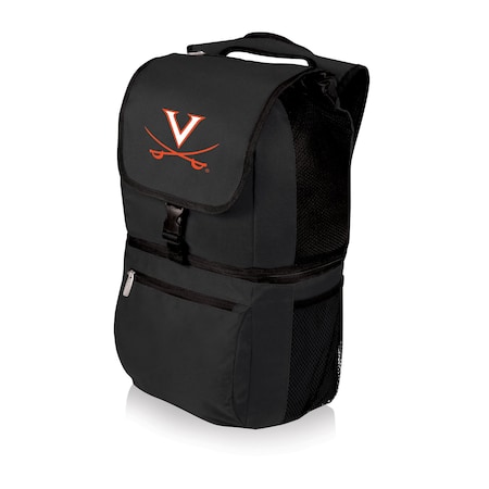 Picnic Time Family Of Brands NCAA Virginia Cavaliers Zuma Backpack Cooler - Soft Cooler Backpack - Lunch Cooler, Black 634-00-175-594-0