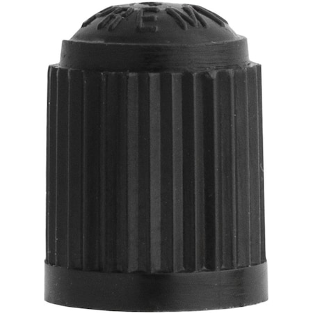 Auveco Standard Black Plastic Valve Stem Cap, 100PK 25127