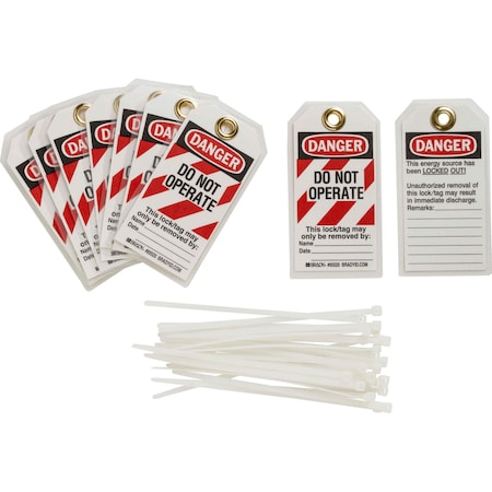 Brady Lockout Tags Polyester 5.75 in H x 3 in W 25PK 122980