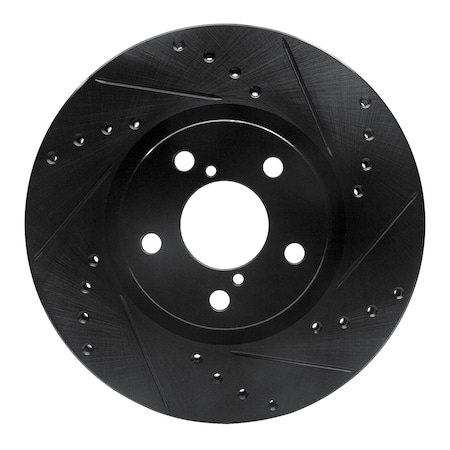 Dynamic Friction Co DFC Brake Rotor - Drilled and Slotted - Black 633-13039R