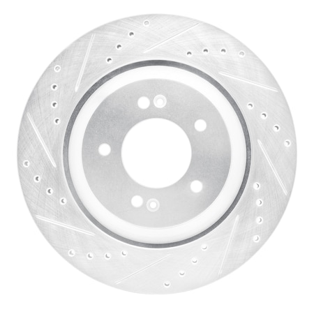 Dynamic Friction Co DFC Brake Rotor - Drilled and Slotted - Silver 631-03062L