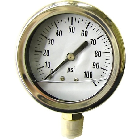 Green Leaf Pressure Gauge, Liquid Filled LG 100 1 PK