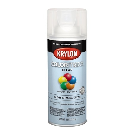 Krylon Enamel Spray Paint, Gloss, Clear, 11 oz, Can K05515007