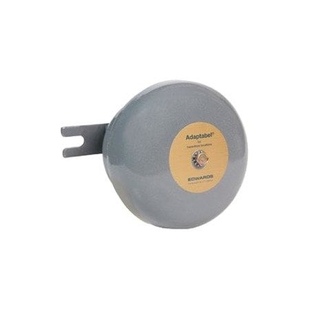 Edwards Signaling Bell, Bell, Continuous, 24V DC, 83 dB, Steel, Gray, Wall Mount 435EX-6G1