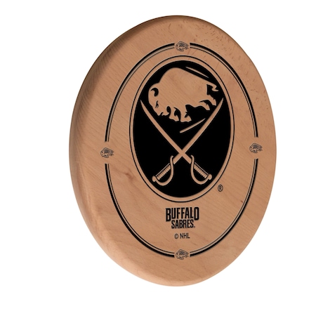 Holland Bar Stool Co Buffalo  Sabres 13" Laser Engraved Solid Wood Sign WSgnLNatBufSab