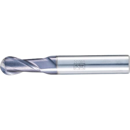 Pferd PFERD Ball Nose End Mill, 2 flutes, 3/8'' Dia, 3/4'' APMX, 6'' OAL, cylindrical shank 23003004