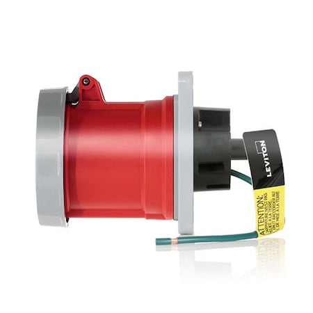 Leviton PinandSleeveRcptcl, 100A, 20hp, Rd, Nylon 4100R7WLEV