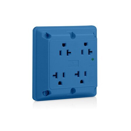 Leviton Surge Protector Four-In-1 Receptacle, 20 Amp, 125 Volt, 5-20R NEMA, Blue 5490-BU