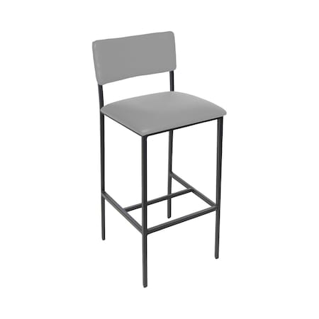 Bfm Seating Meghan Counter Height Stool, Grade 4 Upholstered Seat & Back - Steel Frame - Sand Black Finish JS33HM2154-2154SB