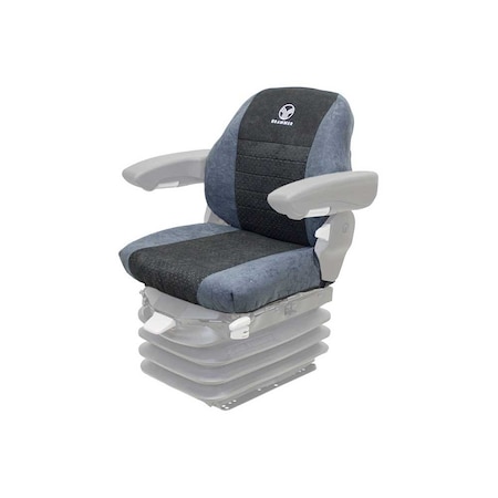 Uni Pro Seat + Backrest Cover Kit for Grammer Seats, Two-Tone Gray Alcanta Fabric 8065