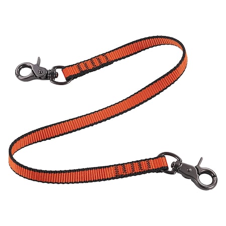 Ergodyne M Orange Web Lanyard Dual Trigger Hooks, 3PK 3153M