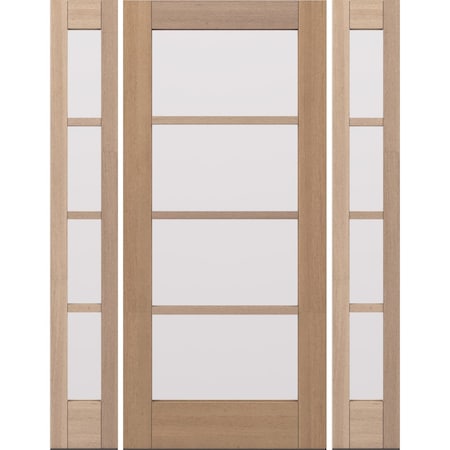 Doornmore G10402, 65.25" x 82" ( 36" Door + 2x12" Side) Left Hand, Mahogany SDL 4 Lite Exterior Door G10402-SW-3680-G104-SL_1-2_LI