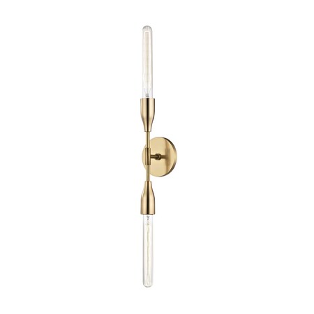 Mitzi Tara 2 Light Wall Sconce 4.75 In. Aged Brass H116102-AGB