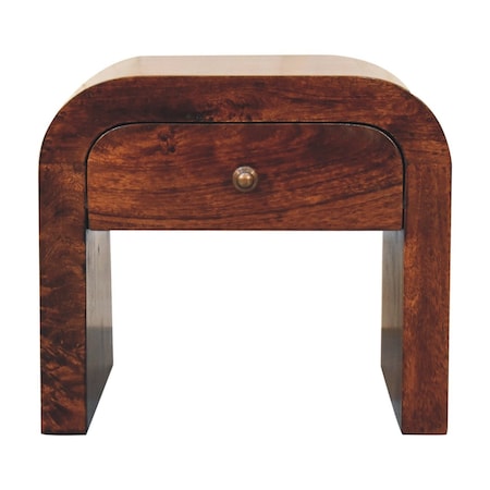 Homeroots 16" Brown Solid Wood One Drawer Nightstand 653817