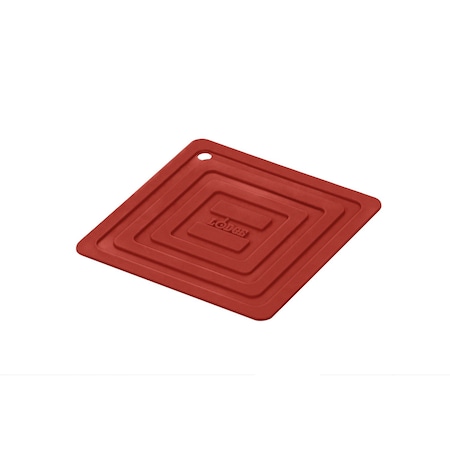 Lodge 6 Inch Square Red Silicone Pot Holder, 12PK AS6S41