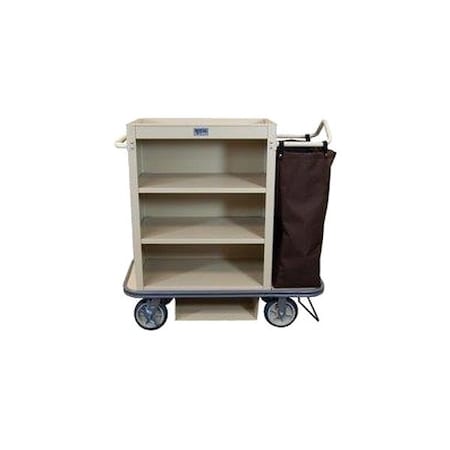 Royal Basket Trucks Housekeeping Cart, 47" H, 8" Caster G46-TNX-M3C-1DN