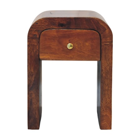 Homeroots 16" Brown Solid Wood One Drawer Nightstand 651506