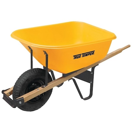 True Temper Wheelbarrow, 6 cu-ft Volume, Poly, 1-Wheel RP625