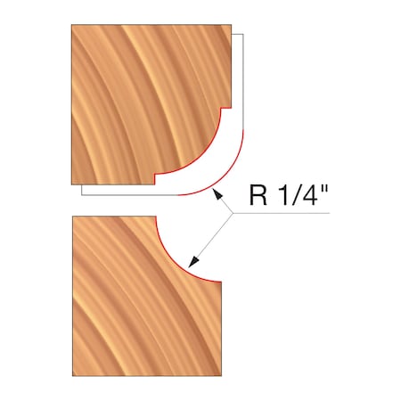 Freud 3-9/16in. x 3/4in. x 1-1/4in. Combination Convex & Concave Cutters UP132-IC