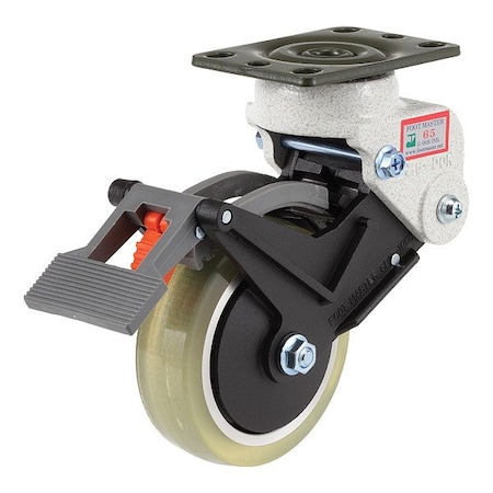 Foot Master Plate Caster, Swivel, Polyurethane, 270mm H GDS-200B-SF-PUS