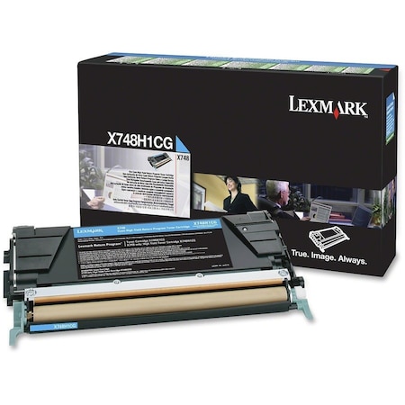 Lexmark Toner Cartridge, 12000 Page-Yield, Cyan X748H1CG