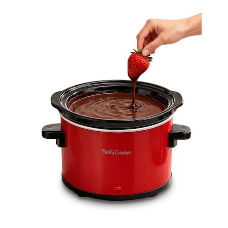 Betty Crocker Betty Crocker0.7-Quart Mini Slow Cooker, Chocolatier & Simmer Pot, Red BC-2555R