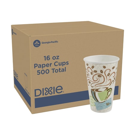 Dixie Industries Disposable Hot cup 16 oz. White, Paper, Pk500 5356DX