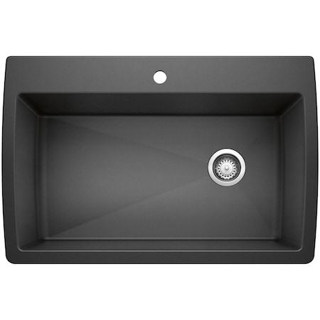 Blanco Diamond SILGRANIT 33.5in Super Single Dual Mount Kitchen Sink - Anthracite 440194