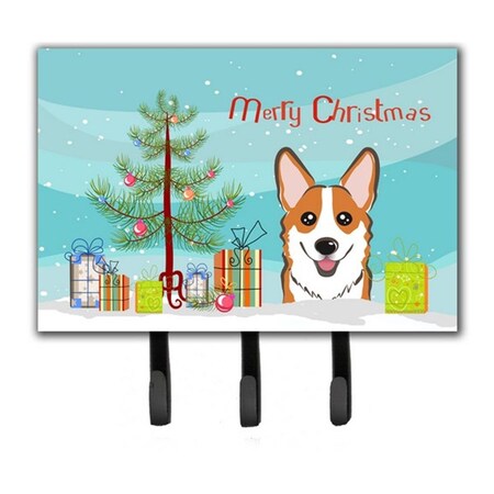Carolines Treasures Christmas Tree and Red Corgi Leash or Key Holder BB1626TH68