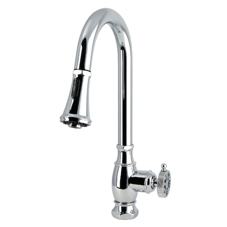 Kingston Brass Single-Handle Pull-Down Kitchen Faucet, Polished Chrome LS8691RKZ