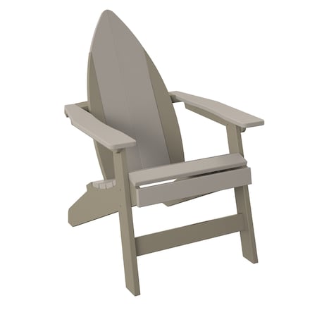 Polybird SURFBOARD ADIRONDACK-NOSE CHAIR.      SAND AND WEATHERWOOD POLYBIRD P81