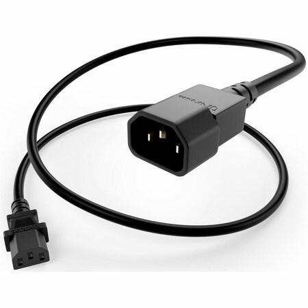 Unc Group Data Center Rated Power Cord C13-C14, 14Awg, 15Amp, 250V, Sjt Jacket,  PWCD-C13C14-15A-04F-BLK