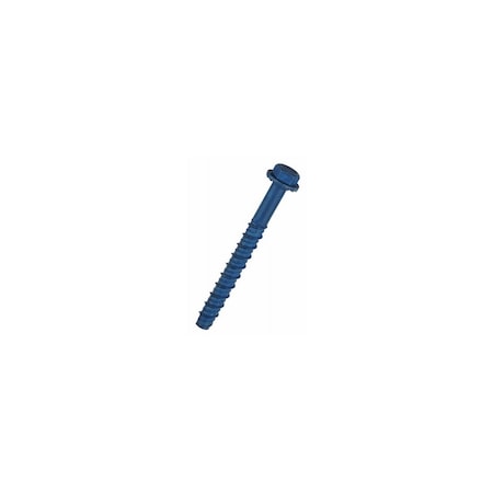 Tapcon 3/8" x 4" Screw Anchor, Hex Drive, Steel, Metallic, 10PK 11414
