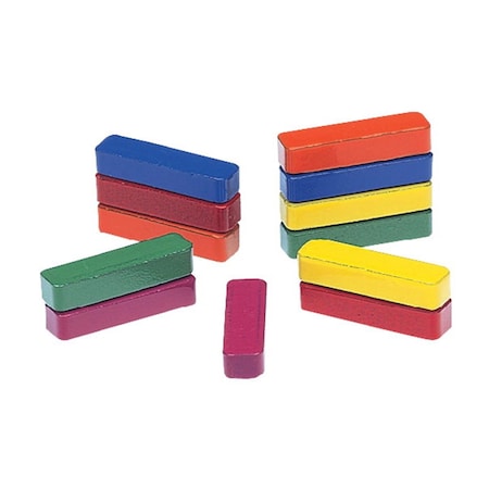 Dowling Magnets 0.87 in. Ceramic Coated Bar Magnets, Assorted Color, 12PK 1006398