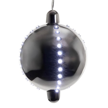 Celebrations LED Silver Snow Fall Ornament 4 in. Hanging Decor 23-12003A