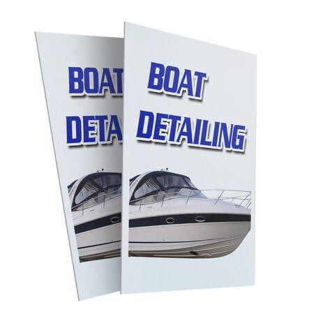 Signmission Boat Detailing, Plastic Signs Only 24 Inch x 36 Inch, Corrugated Plastic, 2PK CSB-2436-2PACK-Boat Detailing