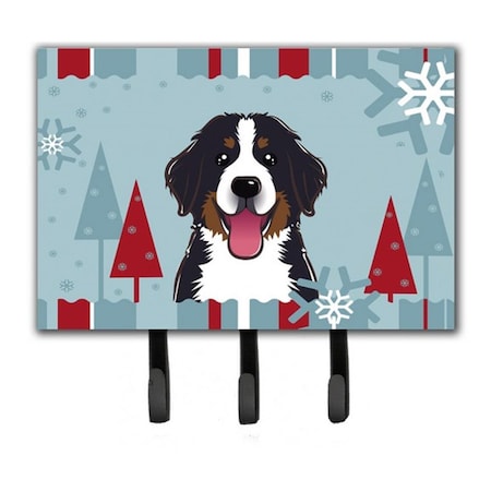 Carolines Treasures Winter Holiday Bernese Mountain Dog Leash and Key Holder BB1733TH68