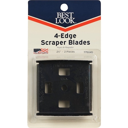 Best Look 2-1/2'' 4-Edge Replacement Scraper Blade, 2PK 42B-DIB