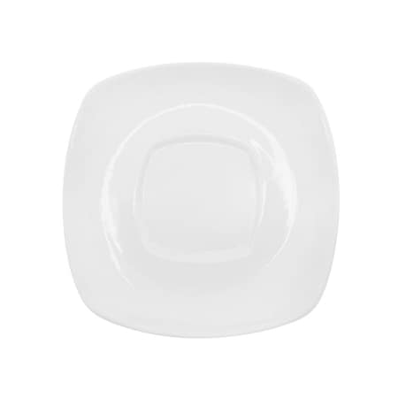 Cac Foodservice CAC China Kingsquare 4-1/2-Inch Super White Porcelain Square Saucer, Box of 36, 36PK KSE-55