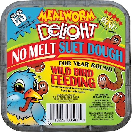 C&S 11.75 Oz. Mealworm Delight No Melt Suet Dough 100214339