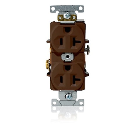Leviton Dup Rec 20A 125V Self-Gr Brn L5362